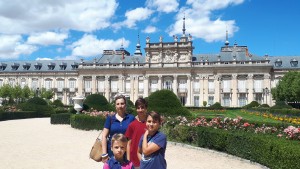 Con mi familia en el palacio de la Granja